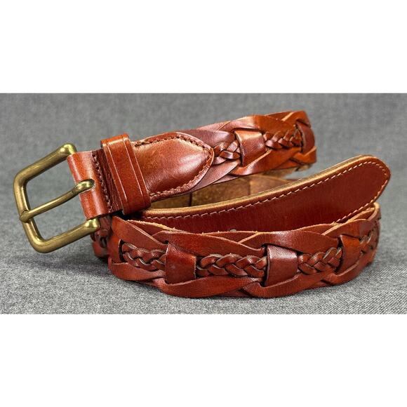 Vintage Trafalgar Braided Leather Belt - Picture 1 of 8